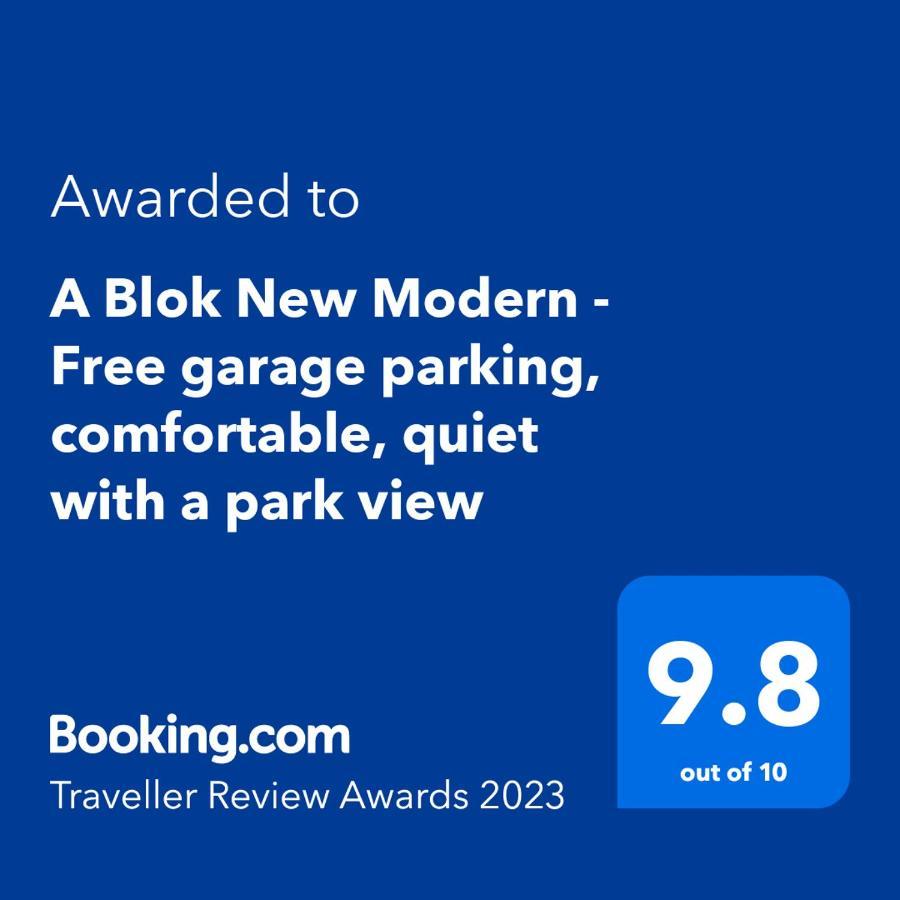 A Blok New Modern - Free Garage Parking, Comfortable, Quiet With A Park View 贝尔格莱德 外观 照片